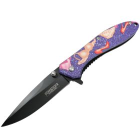Defender-Xtreme Femme Fatale 7" Spring Assisted Folding Knife Stainless Steel