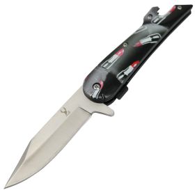 TheBoneEdge 8" Boot Handle Folding Spring Assisted Knife Staineless Steel