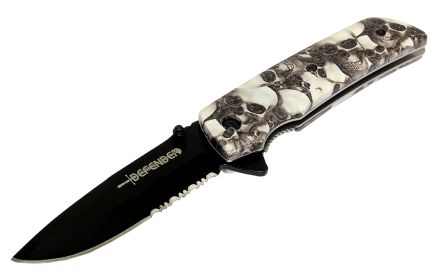 8" Zombie Spring Assisted Knife with Belt Clip