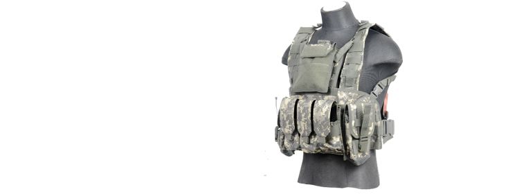 SCA-307A Modular Chest Rig in ACU