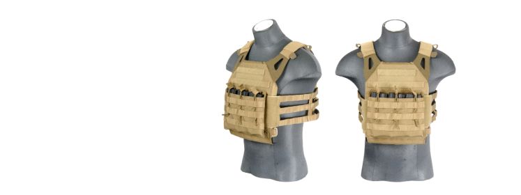 SCA-312Y JPC Jumpable Plate Carrier (Without Dummy Plates) in Coyote Brown