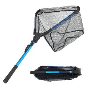 Foldable Fishing Net With Aluminum Alloy Rod EVA Handle Durable 5MM Hexagonal Nano Coating Nylon Mesh Collapsible Landing Net Safe Fish Catching